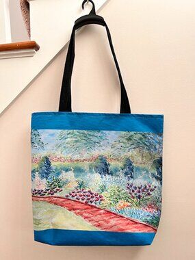 Inspired Tote Bag featuring Claude Monet's "The Artist’s Garden at Giverny" NWOT